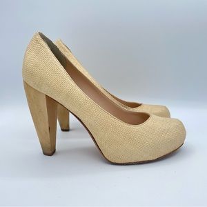 Loeffler Randall Heeled Platform Shoes 8 1/2 Tan